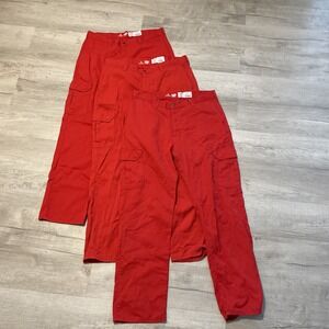 Lapco FR Pants‎ red cargo work pants Fire Resistant cat2 lot 3 36x31